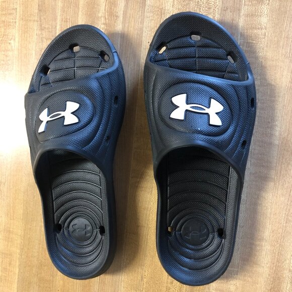 Under Armour Black Sandals Slides - Picture 6 of 6